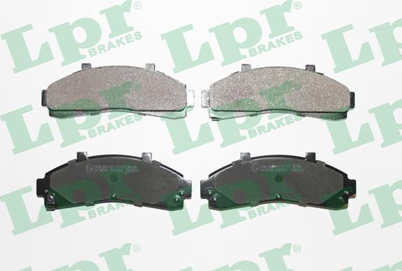 LPR 05P989 - Тормозные колодки, дисковые, комплект autospares.lv