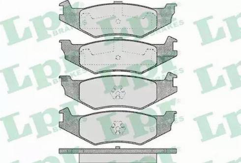 LPR 05P456 - Тормозные колодки, дисковые, комплект autospares.lv