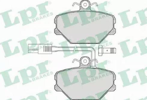 LPR 05P468 - Тормозные колодки, дисковые, комплект autospares.lv