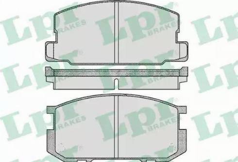 LPR 05P416 - Тормозные колодки, дисковые, комплект autospares.lv