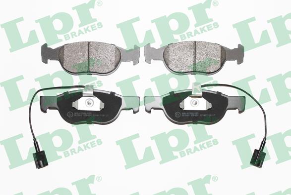 LPR 05P424 - Тормозные колодки, дисковые, комплект autospares.lv