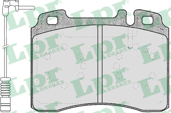 LPR 05P423A - Тормозные колодки, дисковые, комплект autospares.lv