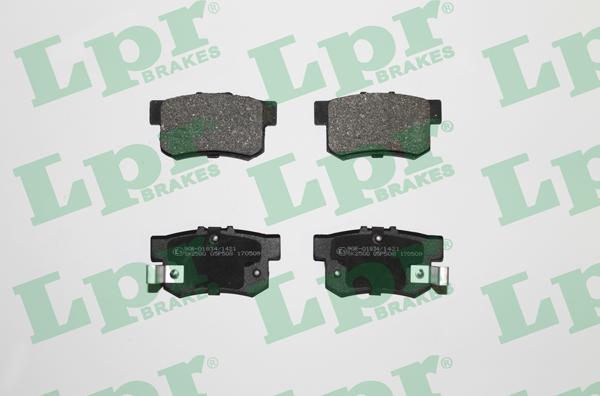 LPR 05P508 - Тормозные колодки, дисковые, комплект autospares.lv