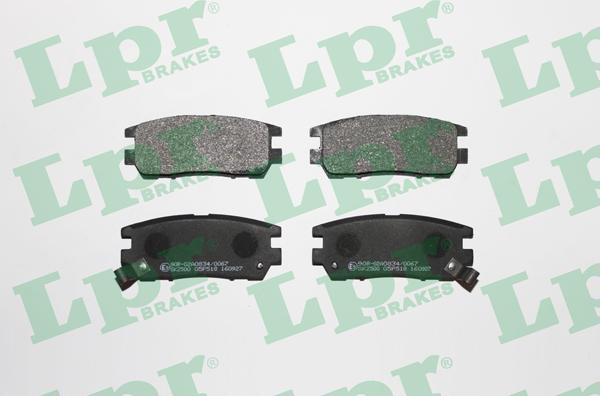 LPR 05P518 - Тормозные колодки, дисковые, комплект autospares.lv