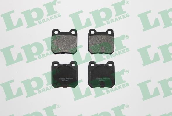LPR 05P584 - Тормозные колодки, дисковые, комплект autospares.lv