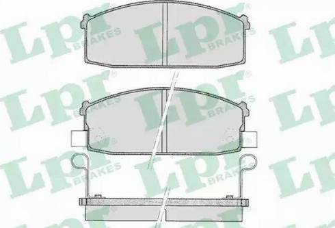 LPR 05P527 - Тормозные колодки, дисковые, комплект autospares.lv