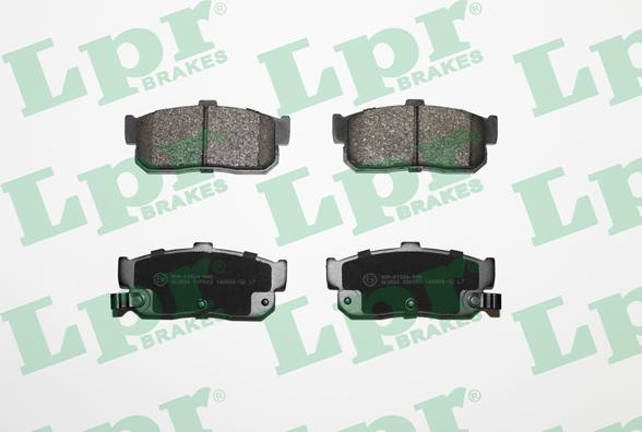 LPR 05P602 - Тормозные колодки, дисковые, комплект autospares.lv