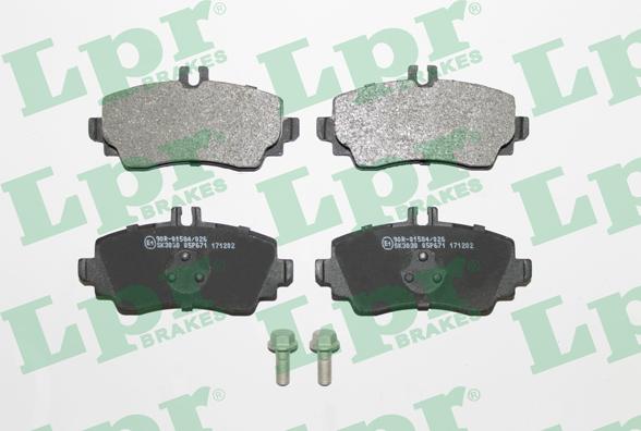 LPR 05P671 - Тормозные колодки, дисковые, комплект autospares.lv