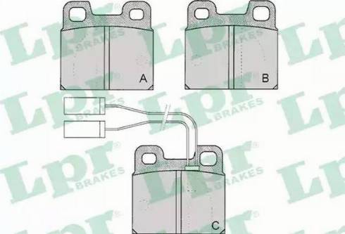 LPR 05P030 - Тормозные колодки, дисковые, комплект autospares.lv