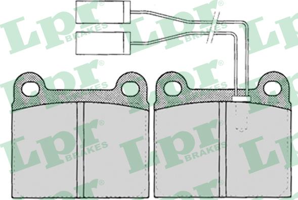 LPR 05P023 - Тормозные колодки, дисковые, комплект autospares.lv