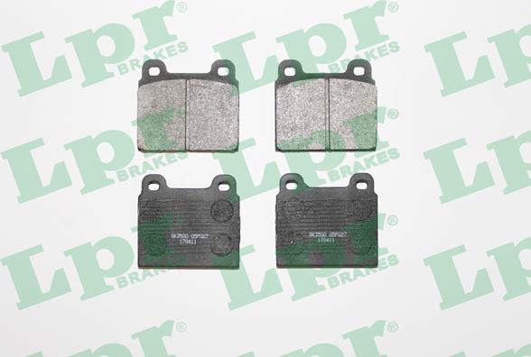LPR 05P027 - Тормозные колодки, дисковые, комплект autospares.lv