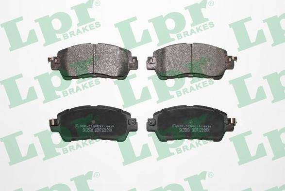 LPR 05P1990 - Тормозные колодки, дисковые, комплект autospares.lv