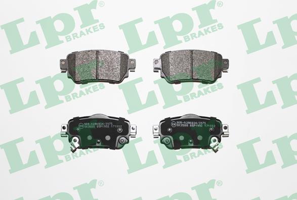 LPR 05P1992 - Тормозные колодки, дисковые, комплект autospares.lv