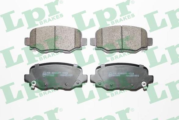 LPR 05P1955 - Тормозные колодки, дисковые, комплект autospares.lv