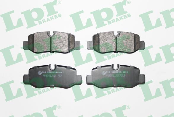 LPR 05P1905 - Тормозные колодки, дисковые, комплект autospares.lv