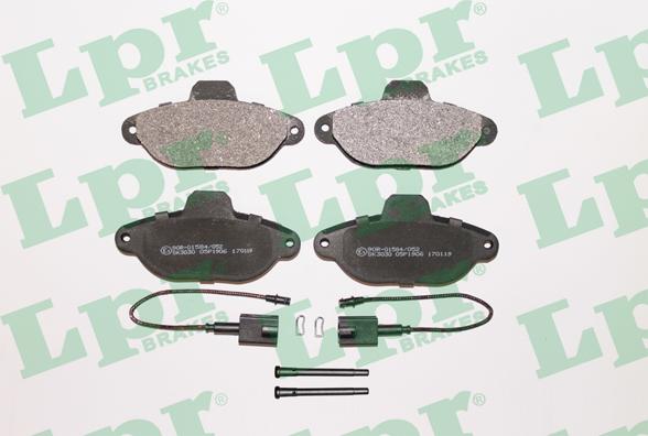 LPR 05P1906 - Тормозные колодки, дисковые, комплект autospares.lv