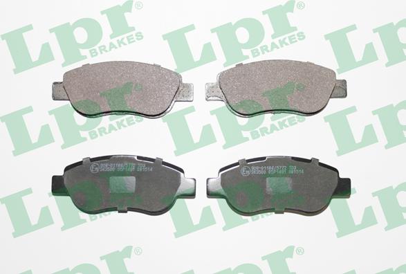 LPR 05P1491 - Тормозные колодки, дисковые, комплект autospares.lv