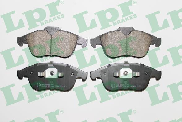 LPR 05P1466 - Тормозные колодки, дисковые, комплект autospares.lv