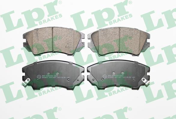 LPR 05P1467 - Тормозные колодки, дисковые, комплект autospares.lv