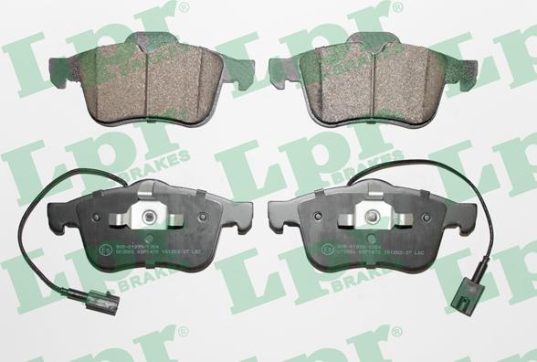 LPR 05P1470 - Тормозные колодки, дисковые, комплект autospares.lv