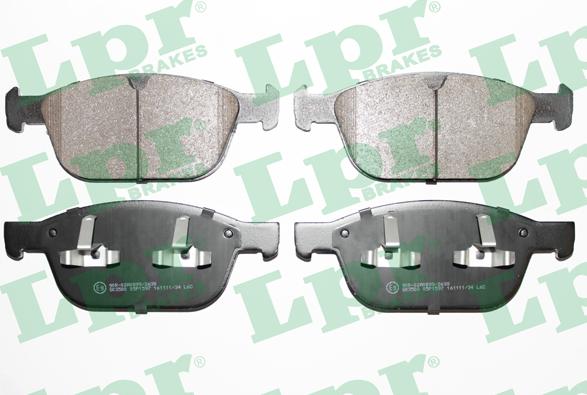 LPR 05P1597 - Тормозные колодки, дисковые, комплект autospares.lv