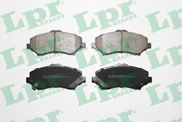 LPR 05P1549 - Тормозные колодки, дисковые, комплект autospares.lv