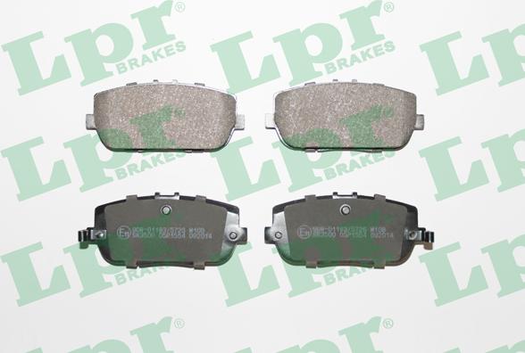 LPR 05P1554 - Тормозные колодки, дисковые, комплект autospares.lv