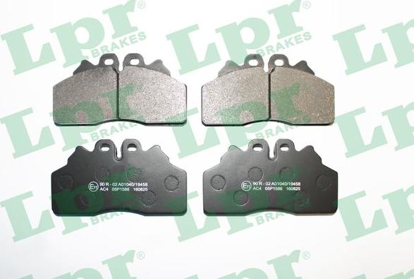 LPR 05P1586 - Тормозные колодки, дисковые, комплект autospares.lv