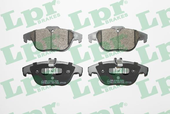 LPR 05P1528 - Тормозные колодки, дисковые, комплект autospares.lv