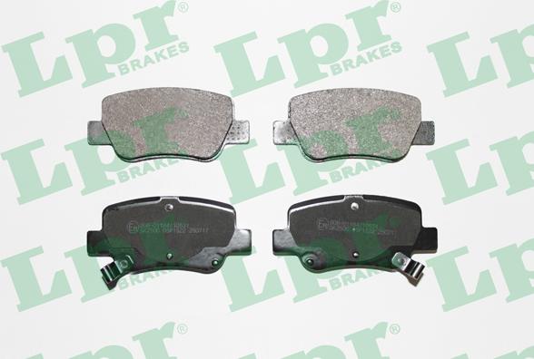 LPR 05P1522 - Тормозные колодки, дисковые, комплект autospares.lv