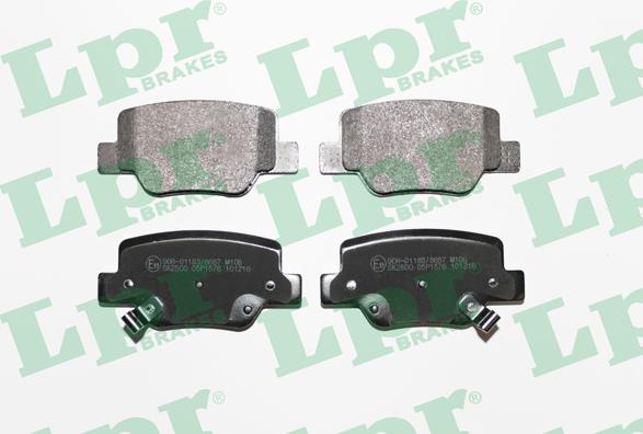 LPR 05P1576 - Тормозные колодки, дисковые, комплект autospares.lv