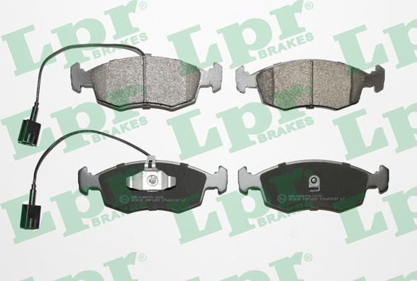 LPR 05P1653 - Тормозные колодки, дисковые, комплект autospares.lv