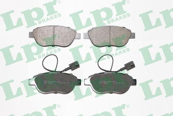 LPR 05P1657 - Тормозные колодки, дисковые, комплект autospares.lv