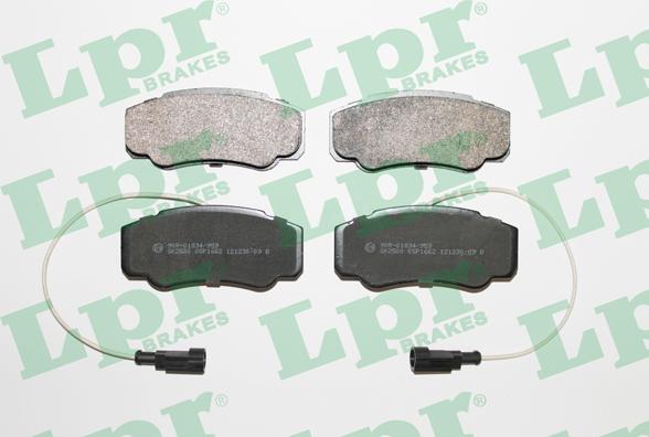 LPR 05P1662 - Тормозные колодки, дисковые, комплект autospares.lv