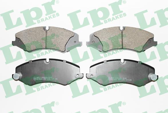 LPR 05P1616 - Тормозные колодки, дисковые, комплект autospares.lv