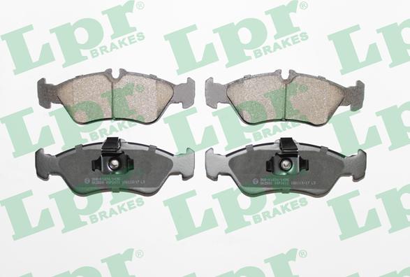 LPR 05P1611 - Тормозные колодки, дисковые, комплект autospares.lv