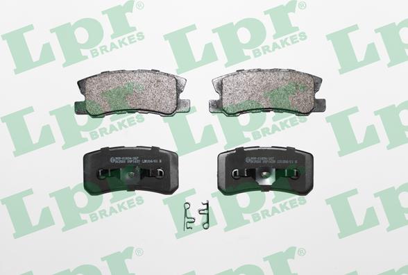 LPR 05P1639 - Тормозные колодки, дисковые, комплект autospares.lv