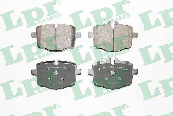 LPR 05P1631 - Тормозные колодки, дисковые, комплект autospares.lv