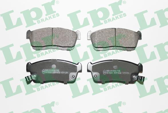 LPR 05P1632 - Тормозные колодки, дисковые, комплект autospares.lv