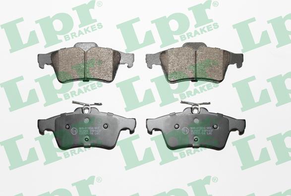 LPR 05P1637 - Тормозные колодки, дисковые, комплект autospares.lv