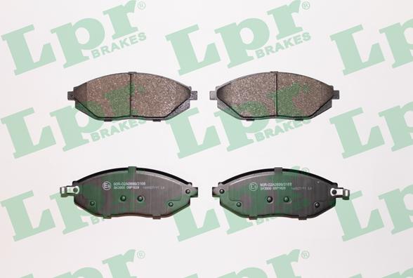 LPR 05P1629 - Тормозные колодки, дисковые, комплект autospares.lv