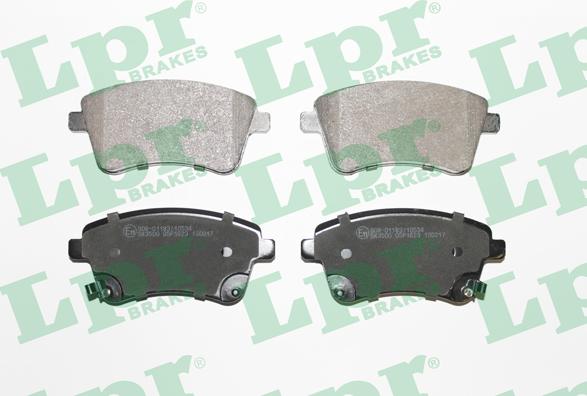 LPR 05P1623 - Тормозные колодки, дисковые, комплект autospares.lv