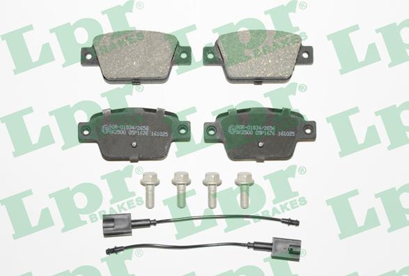 LPR 05P1676 - Тормозные колодки, дисковые, комплект autospares.lv