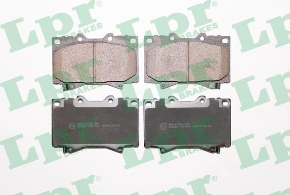 LPR 05P1050 - Тормозные колодки, дисковые, комплект autospares.lv
