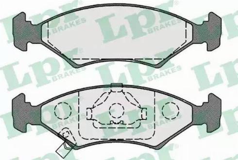 LPR 05P1067 - Тормозные колодки, дисковые, комплект autospares.lv