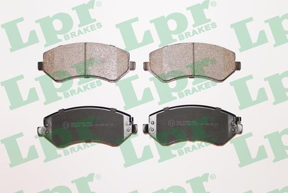 LPR 05P1005 - Тормозные колодки, дисковые, комплект autospares.lv