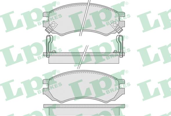 LPR 05P1008 - Тормозные колодки, дисковые, комплект autospares.lv