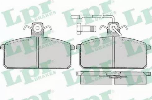 LPR 05P100 - Тормозные колодки, дисковые, комплект autospares.lv