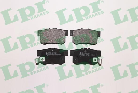 LPR 05P1014 - Тормозные колодки, дисковые, комплект autospares.lv