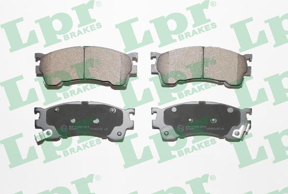 LPR 05P1017 - Тормозные колодки, дисковые, комплект autospares.lv